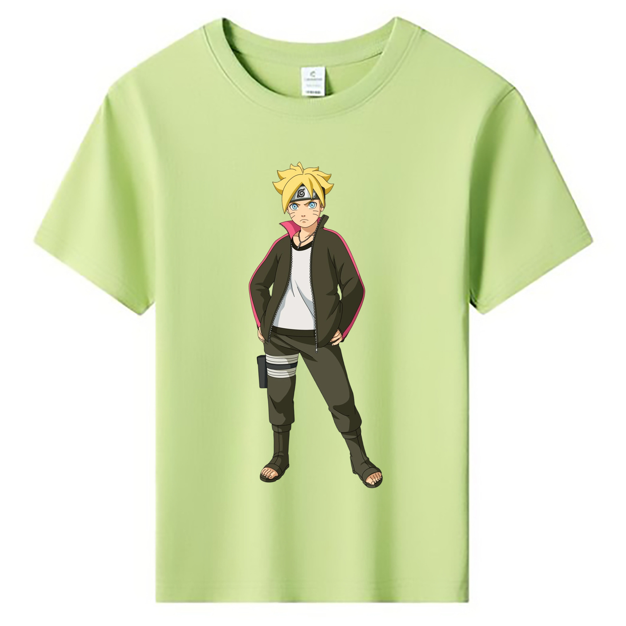 （画像用） NARUTO -ナルト- うずまき ボルト Uzumaki Boruto 綿100％キッズTシャツ（フロントプリント）